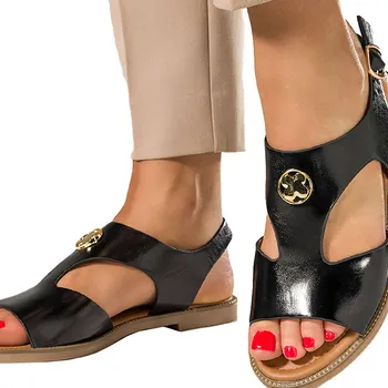 Dámské sandále Casu dámské sandály K24X14/B plochý podpatek velikost 38