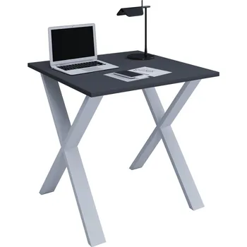 Psací stůl VCM Stůl Lona 80x80 X-stopy, antracit 486884