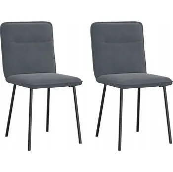 Jídelní židle Jídelní židle, 2 ks, tmavě šedé, sametové