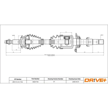 Poloosa kola Hnací hřídel - poloosa Dr!ve+ DP2110.10.1744