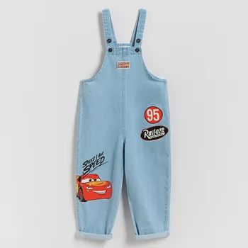 Dětská móda Reserved - Džínové lacláče Auta - modrá - 5298S-50J - 5298S-50J-86