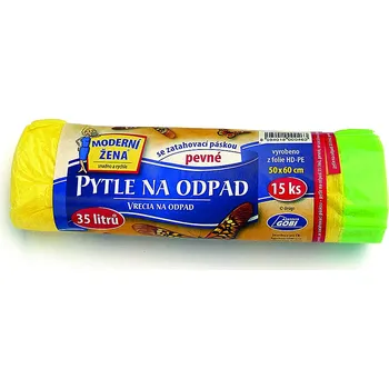 Odpadkový koš Pytle zatahovací HD-PE,35L/15ks