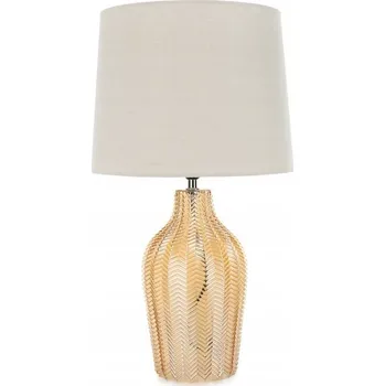 Stojací lampa NOČNÍ LAMPA DO LOŽNICE DEKORATIVNÍ STOLNÍ LAMPA GAVIN BÉŽOVÁ 34X34X59