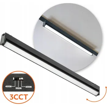 Magnetická lampa Reflektor LED Nástěnný 20W 3CCT černá