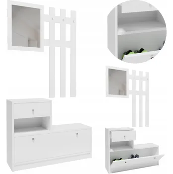 Botník Botník Matkam 90 x 70 x 25 cm bílá