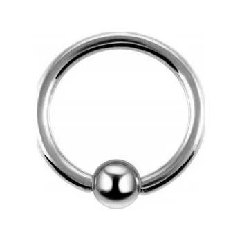 Piercing Titanové kroužek s kuličkou - BCR - PIERCING - 3,0/12/5