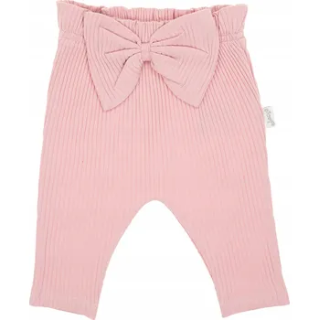 Dívčí kalhoty Dívčí kalhoty s mašlí pudrově růžové Nicol, vel. 74