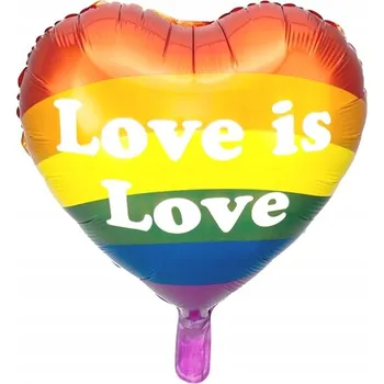 Balónek Fóliový balónek PartyDeco srdce duhový, 35 cm