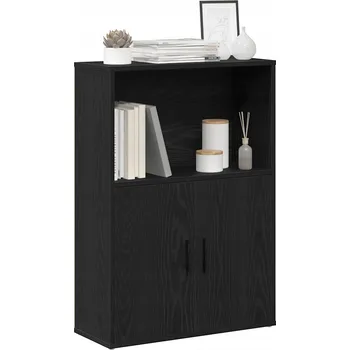 Knihovna Regál na knihy, černý, 60x24x85 cm, dřevotříska