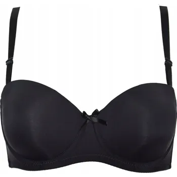Podprsenka Vyztužená podprsenka BARDOTKA HLADKÁ 40/90 B černá