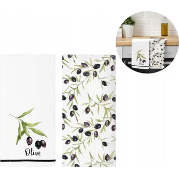 Utěrka 2 x Bavlněná utěrka Hadřík , kuchyňská utěrka, 40x60 cm, olivová