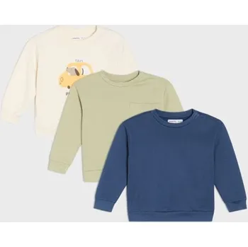 Chlapecká mikina Sinsay - Mikina typu crewneck 3 pack - krémová - 143DG-01X - 143DG-01X-86