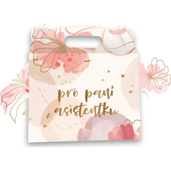 Dárkový potravinový koš DÁRKOVÝ BOX PRO PANÍ ASISTENTKU ZLATÝ