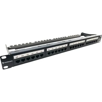 Patch panel Patch panel Conexpro UTP cat.6 24p. 1U,Black PP24-6-UTP