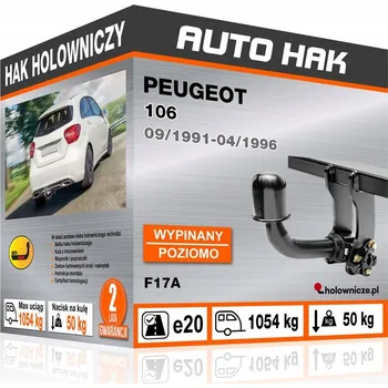 Tažné zařízení Tažné zařízení Peugeot 106 1991-1996 13pin