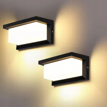 Venkovní osvětlení LIGHTSJOY LED Venkovní nástěnné svítidlo 2 kusy 18W IP66 Vodotěsné