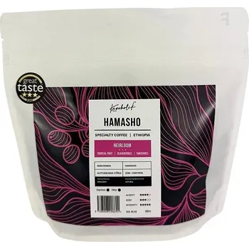 Káva KÁVOHOLIK Etiópia, Hamasho, Heirloom, Natural, zrnková, 200g