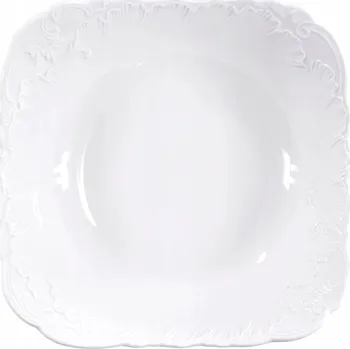 Salátová Mísa čtvercová Ćmielów rokoko bílá 24 cm