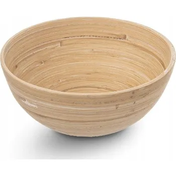 BAMBUSOVÁ MISKA SALÁTOVÁ MÍSA DŘEVĚNÁ NA CHUTNÉ JEDNOHUBKY, OVOCE A SALÁTY 14 CM