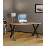 VCM Stůl Lona 140x80 X-nohy, dub sonoma 486815