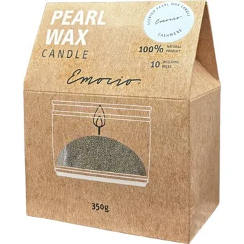 Emocio Cashmere sypaný vonný vosk 350 g + knoty 10 ks, zelený