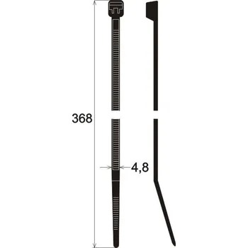 Stahovací páska Stahovací pásky 368 x 4,8 mm