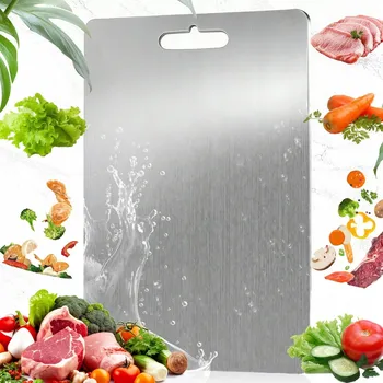 Kuchyňské prkénko PRKÉNKO NA KRÁJENÍ TITANOVÉ PRKÉNKO OCELOVÉ PRKÉNKO NA KRÁJENÍ Z NEREZOVÉ OCELI