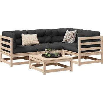 Zahradní lavice zahrada-XL 5dílná zahradní sedací souprava s poduškami masivní borovice 3299423