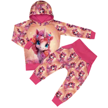 Tepláková souprava - Unicorni (kapuca) Velikost: 98