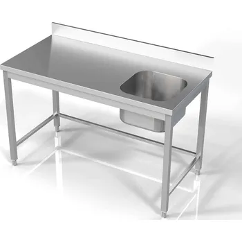 Nerezový dřez Dřezový stůl CS700 1400 otevřená základna pravý