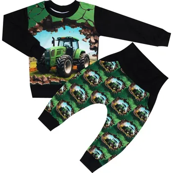 Tepláková souprava - Traktory zelené (bez kapuce) Velikost: 110