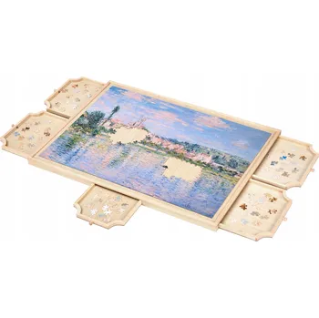 Puzzle Stůl pro Puzzle 1000ks Otočný skládací stůl s 5 zásuvkami Přenosný