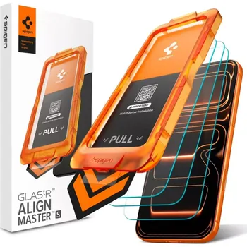 Spigen Tvrzené sklo Spigen GLAStR Align Master S 3-Pack na iPhone 17 Pro čiré