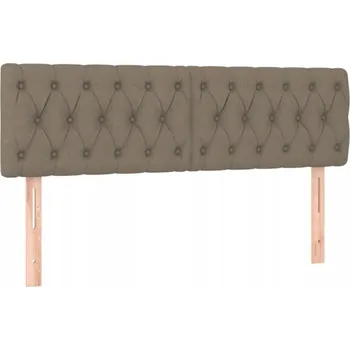 Čelo postele, nastavitelná výška, látka taupe, 144x7x78/88 cm