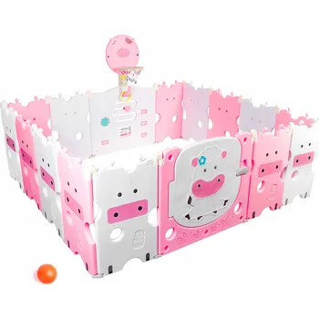 Dětská ohrádka Aga4Kids Ochranná ohrádka pro děti plastová 180x200x64 cm růžová