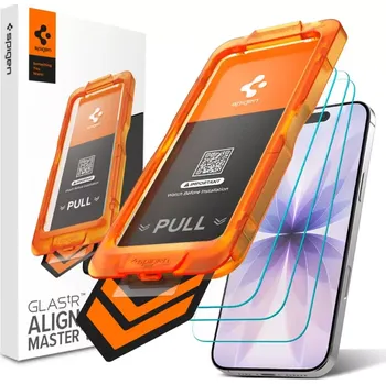 Spigen Tvrzené sklo Spigen GLAStR Align Master S 3-Pack na iPhone 17 čiré