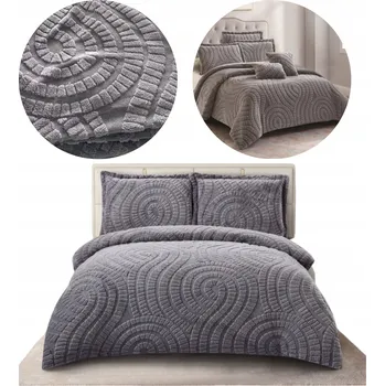 Povlečení SADA POVLEČENÍ MEDVÍDEK 160x200cm + 2x povlak na polštář 70x80 TEPLÁ PŘÍJEMNÁ ŠEDÁ