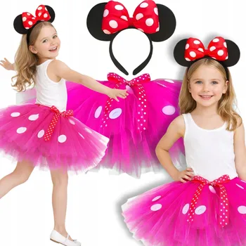Karnevalový kostým KOSTÝM MYŠKY PŘEVLEK MYŠKA ČELENKA SUKNĚ TUTU PLES KARNEVAL 122 128