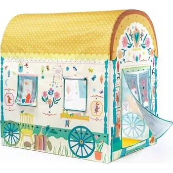 Dětský domeček DJECO: Stan „Vesnický domek“ 100x105x79 cm