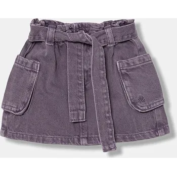 Dívčí sukně Dětská riflová sukně United Colors of Benetton 481SG0017.P.seasonal fialová 45X, vel. 98