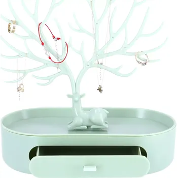 Šperkovnice Stojan na šperky ve tvaru paroží – zelený