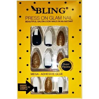 Umělé nehty Umělé nehty BLING Glamour – mramorový design, typ VII