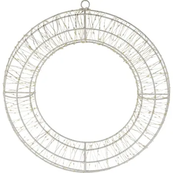 Vánoční světelná dekorace Vánoční svítící věnec 480 mikro LED 38 cm teplá bílá