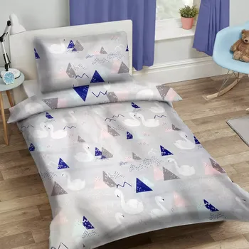 Povlečení Dětské bavlněné povlečení 90×120 cm – labutě