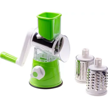 Struhadlo Ruční rotační struhadlo na brambory, sýr a zeleninu – 3 výměnné bubny