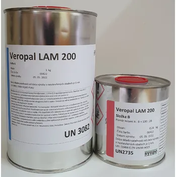 Průmyslové lepidlo Synpo Veropal LAM 200 – středně rychlý laminační epoxid Velikost balení: 1,28kg