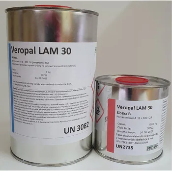 Průmyslové lepidlo Synpo Veropal LAM 30 – rychlý laminační epoxid Velikost balení: 1,29kg