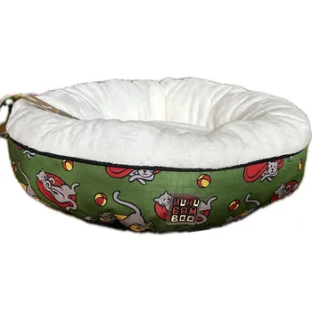 Pelíšek pro psa Huhubamboo pelech 35cm zelený kočka kulatý