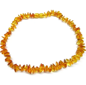 Náhrdelník Jantarové korálky medové 32 cm Marge - 32 cm