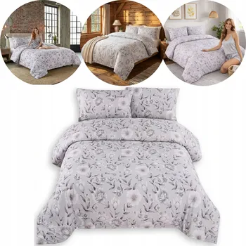 Povlečení Sada Povlečení ROSA 160x200cm + 2 povlaky na polštáře 70x80cm Vzor Květiny